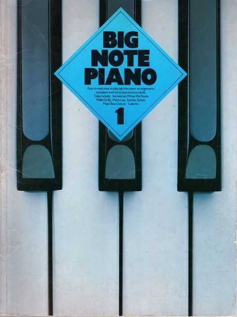 Big Note Piano 1: Easy to Read, Easy to Play, Big Note Piano Arrangements complete with lyrics and chord symbols.
