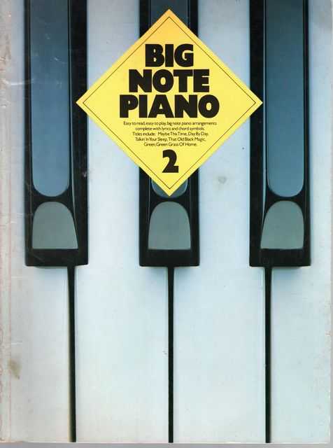 Big Note Piano 1: Easy to Read, Easy to Play, Big Note Piano Arrangements complete with lyrics and chord symbols.
