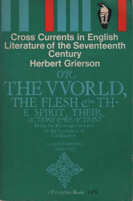 Cross Currents in English Literature of the Seventeenth Century
