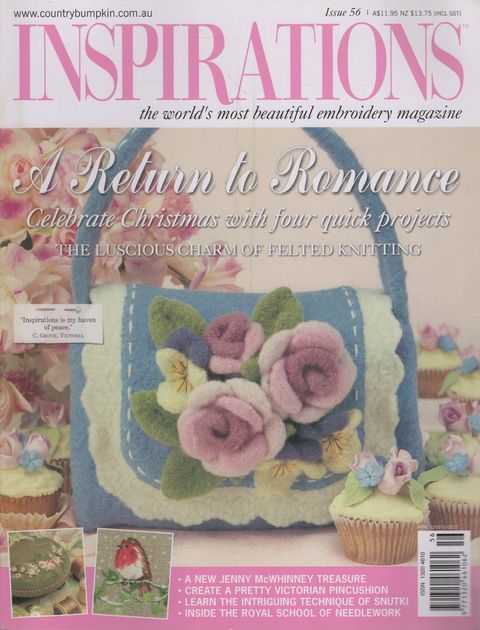 Inspirations Issue 56: A Return to Romance [The World's Most Beautiful Embroidery Magazine]