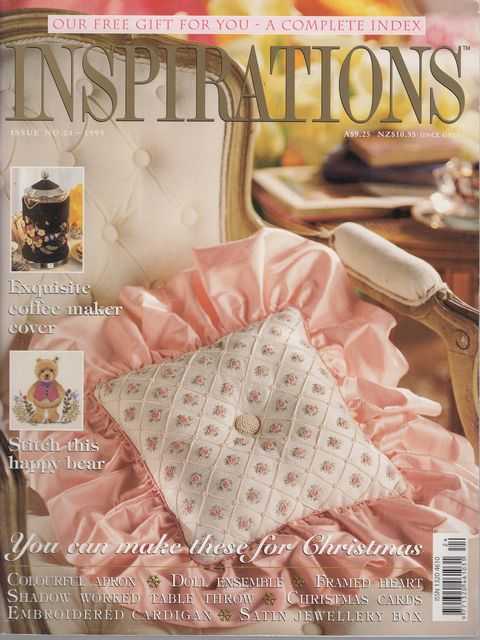 Inspirations Issue 24: Exquisite Coffee Maker Cover, Stitch a Happy Bear