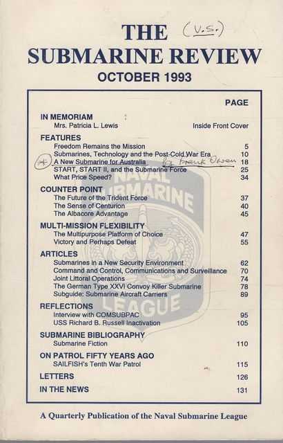 The Submarine Review October 1993