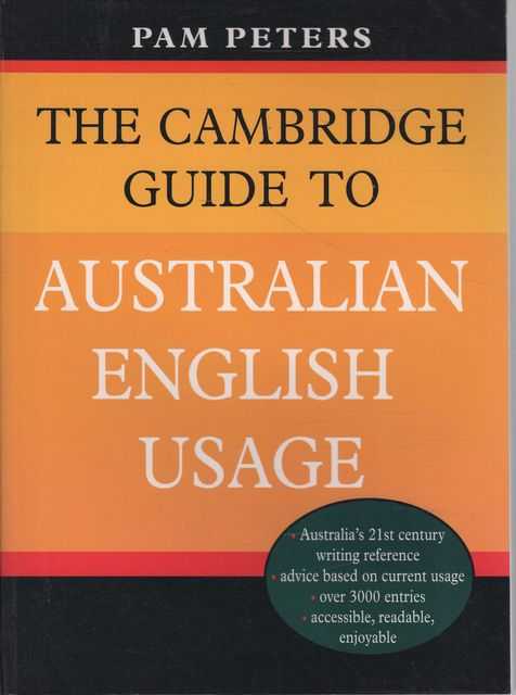 The Cambridge Guide to Australian English Usage