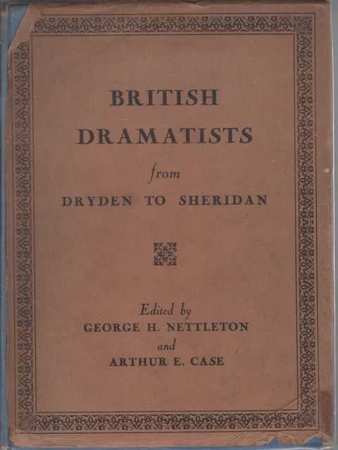 British Dramatists from Dryden to Sheridan