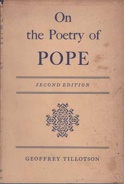 Image for On The Poetry of Pope On The Poetry of Pope